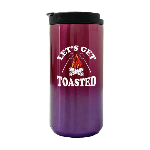 Let's Get Toasted Camping Fireplace 14oz Coffee Tumbler